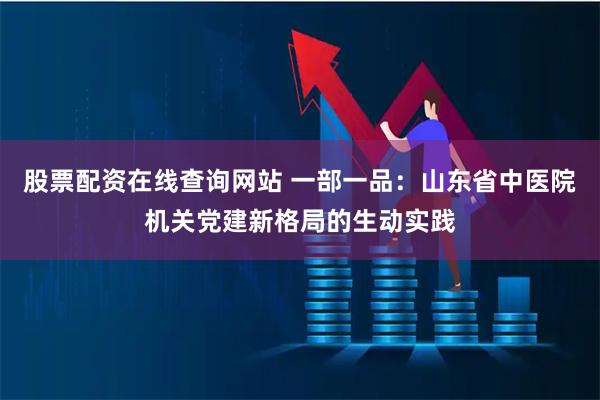 股票配资在线查询网站 一部一品：山东省中医院机关党建新格局的生动实践